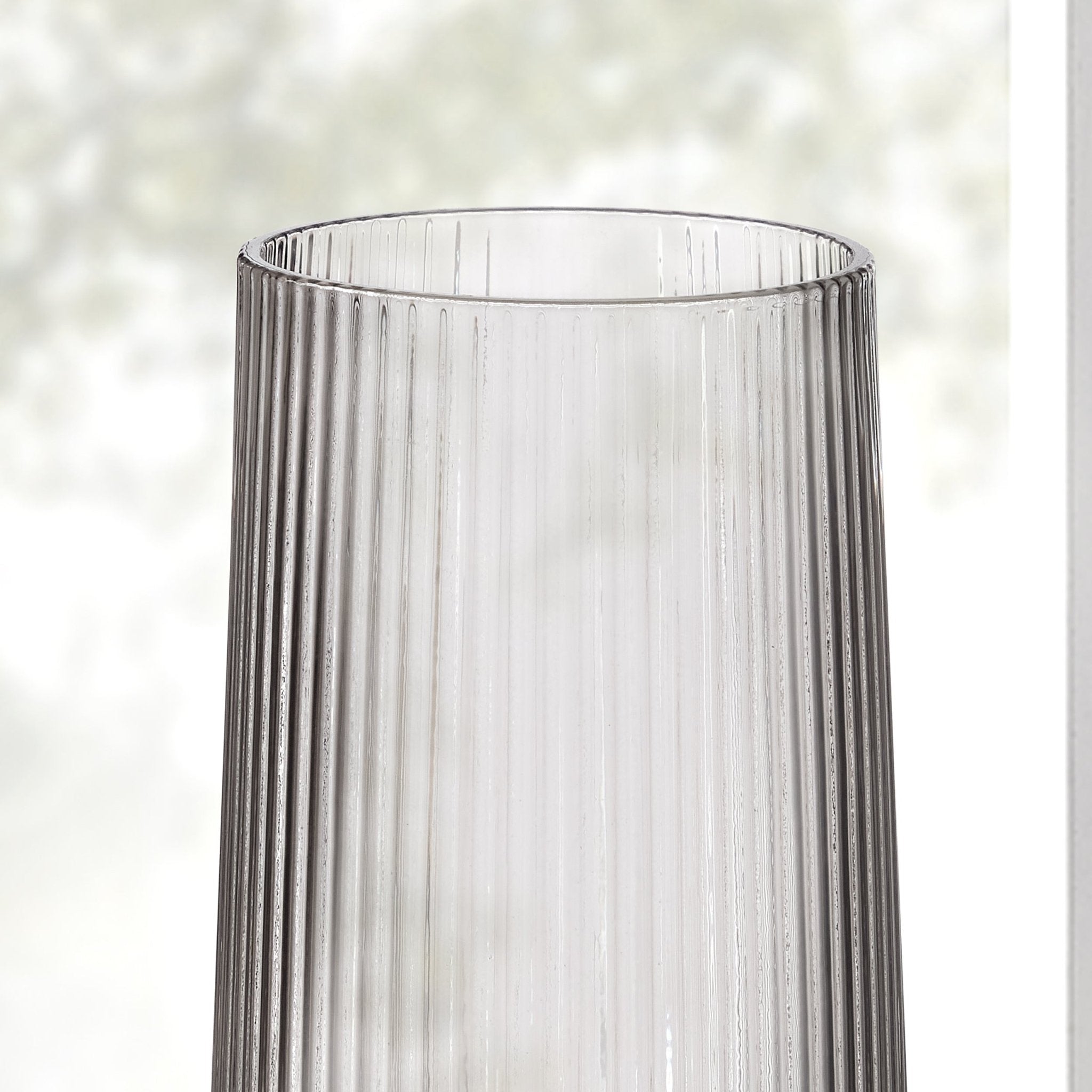 Gatsby Set of 4 Ripple Glass Highballs - Smoked
