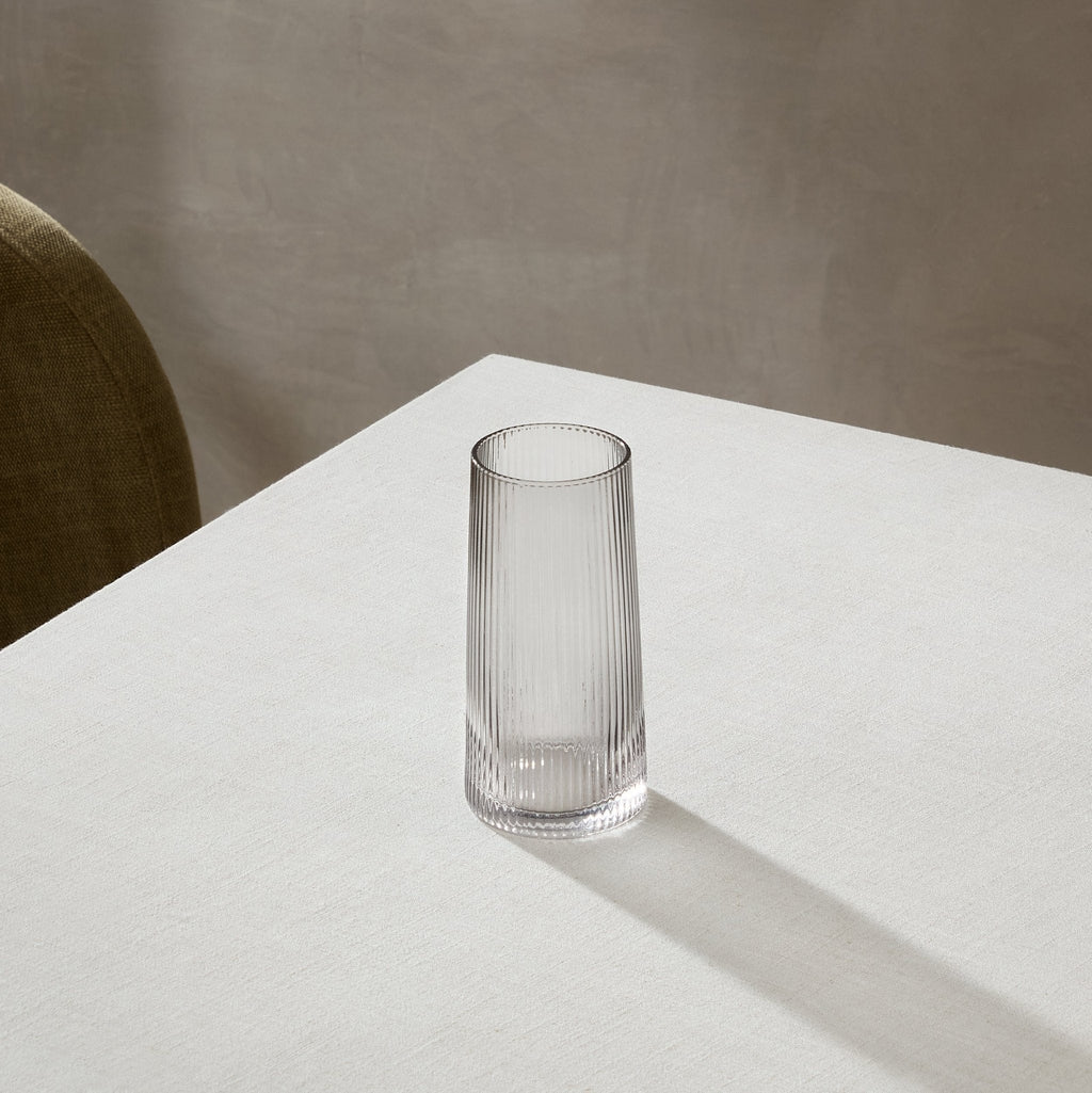 Gatsby Set of 4 Ripple Glass Highballs - Smoked