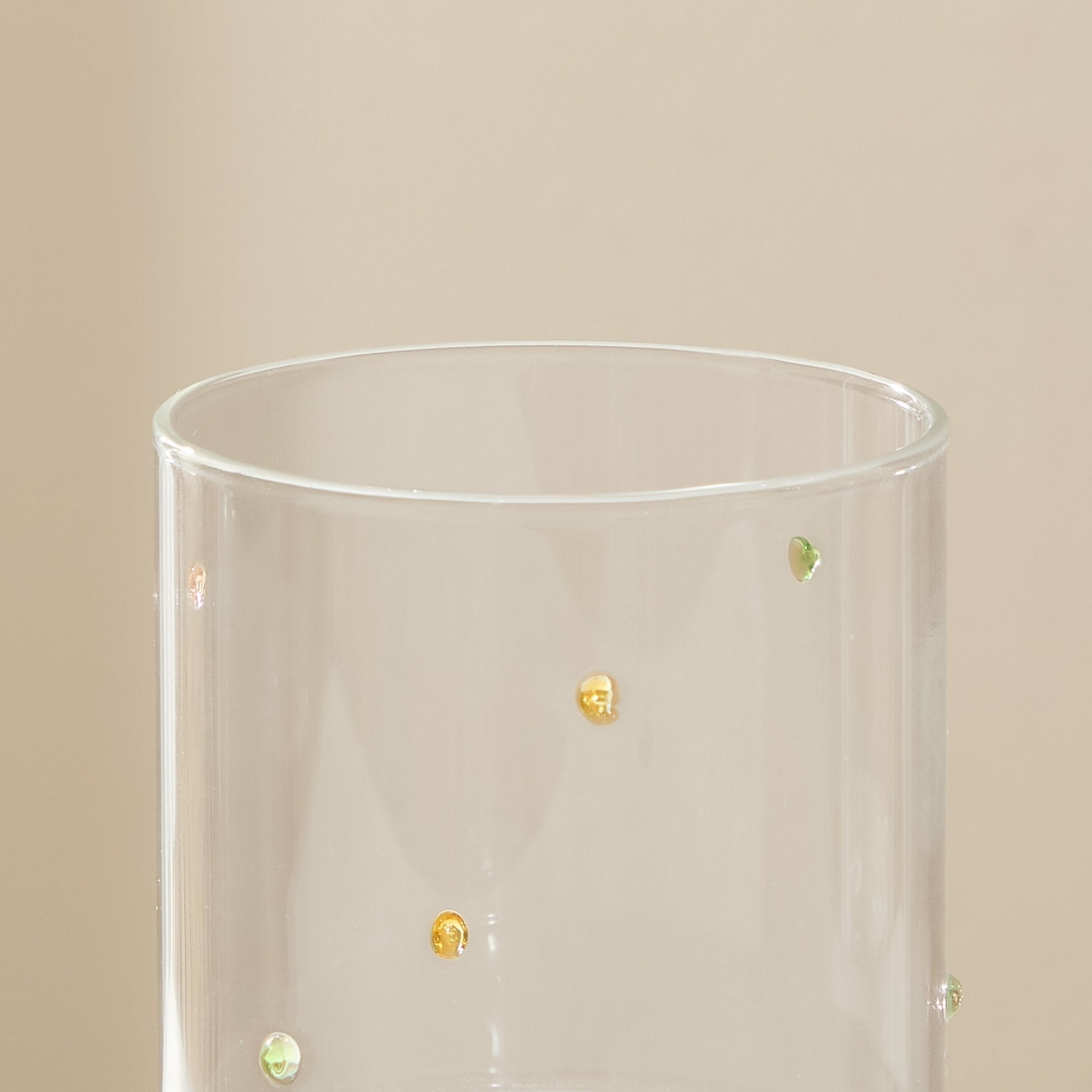 Nelly Polka Dot Glass Tumblers - Set of 4 - Clear